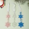 4pcs Transparent Christmas Snowflake Icicle Pendants  New Year Gift Decoration