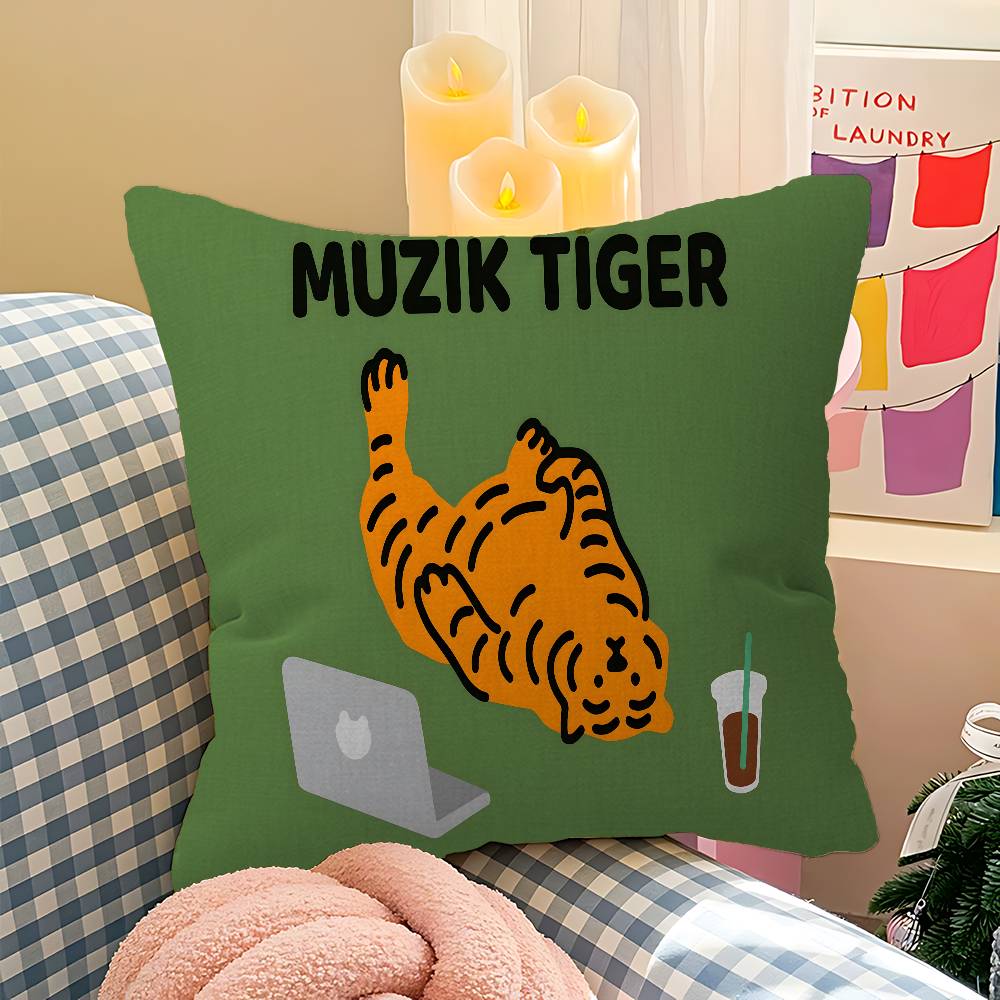 MMUZIKS TTIGER Pillow Cover Design cushion Cover decor Holiday Decorati