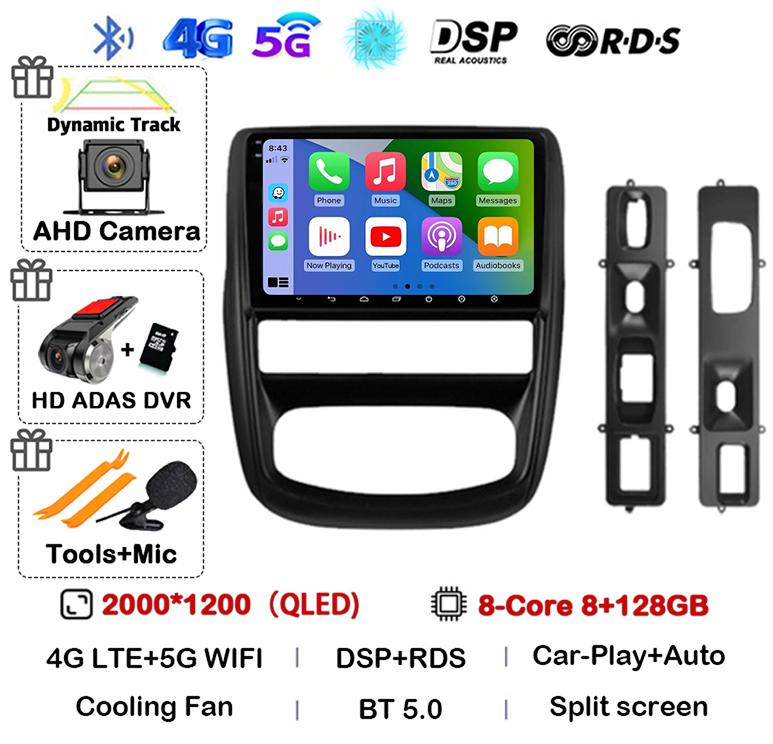 Android 14 Carplay Автомагнитола для Renault Duster 1 2010 2011 2012 2013 2014 2015 Мультимедийный Видеоплеер GPS 360 Камера 4G