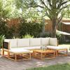 VidaXL 7-Piece Garden Sofa Set with Cushions In Acacia Wood and Rattan 3278885