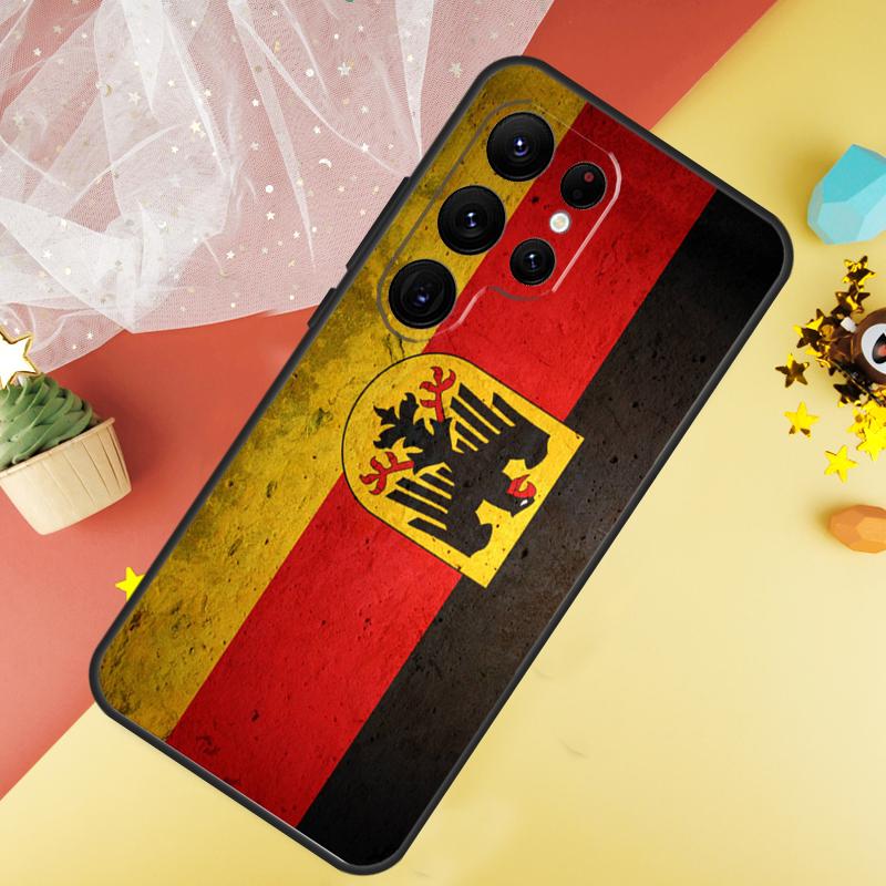 Germany Flag Banner Phone Case For Samsung Galaxy S25 FE S23 S21 S20 S22 S24 S26 Ultra S10 S26 Plus Cover Coque