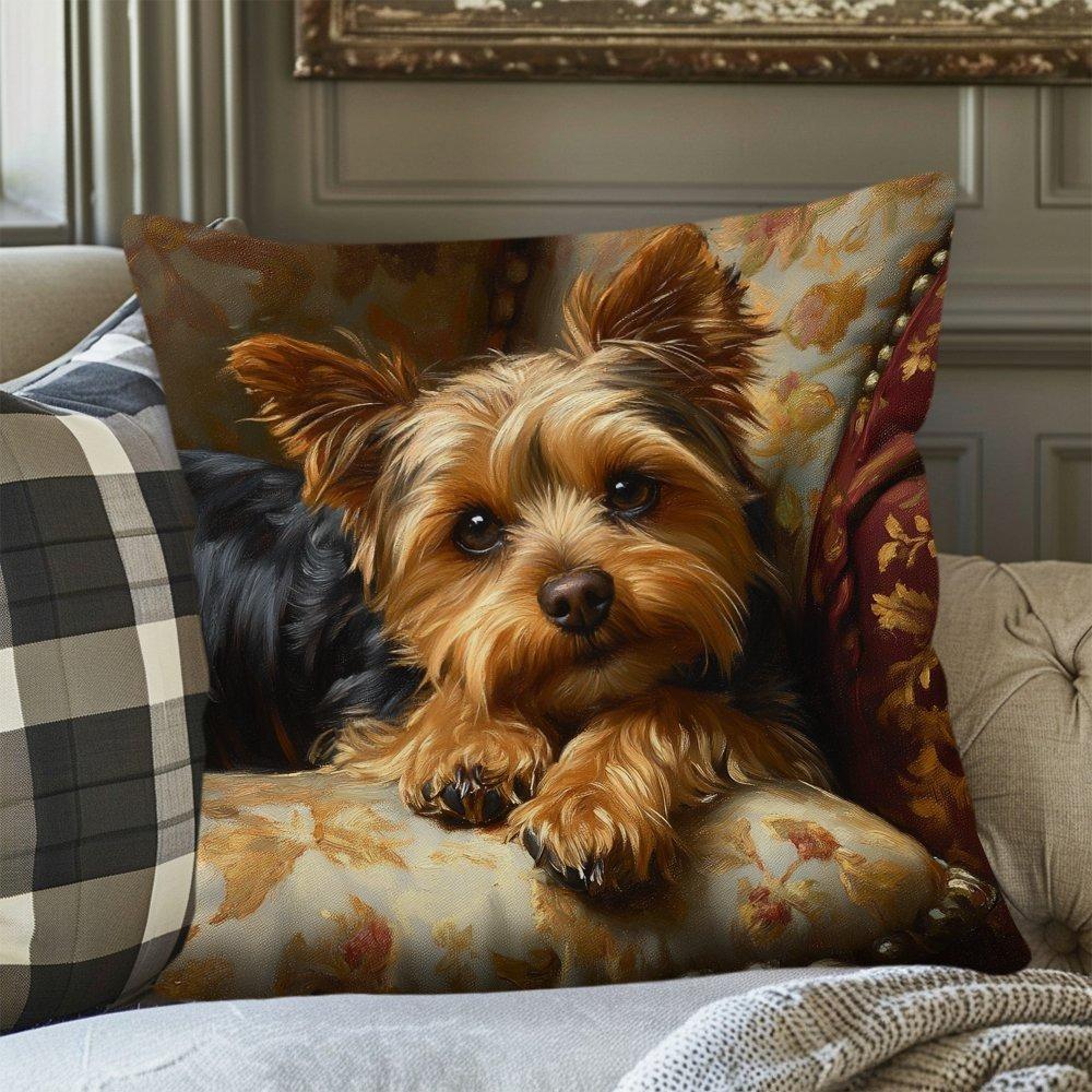 1 шт. наволочка Йоркширский Маленький Лев Расслабляющая наволочка, Машинная стирка, Односторонняя печать