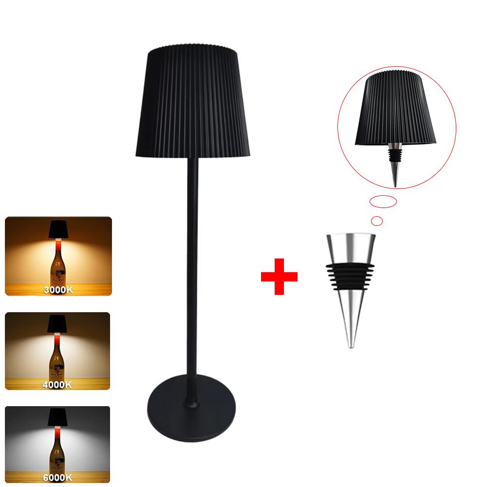 Беспроводная лампа в виде винной бутылки, перезаряжаемая настольная лампа, сенсорное управление, свет винной бутылки с регулировкой яркости, светодиодная настольная лампа, атмосферный ночник
