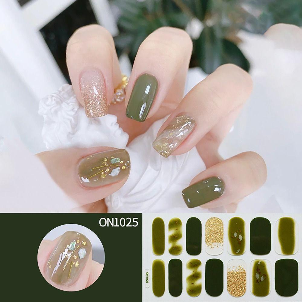 Floristic Gel Nail Stickers Semi Cured Nail Art Stickers DIY NAil Art Making