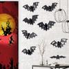 Bat Decoration Hollow Spider Spooky Easy Assembly Reusable Wooden Black Bat Ornament Centerpiece Party