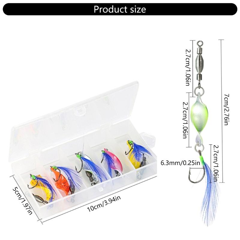 10 шт. Вращающиеся жесткие приманки, вращающийся воблер 360 градусов, джиговые приманки, блесны, искусственные спиннербейты с оперенным крючком