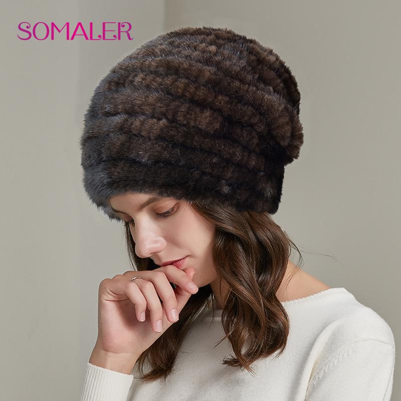 SOMALER Зимняя меховая шапка