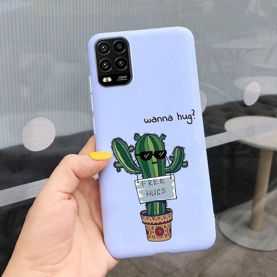 For Xiaomi Mi 10 Lite 5G Case Cute Cartoon Cow Soft-Touch Silicone Bag Back Cover For Xiomi Mi 10 Lite 5G Protector Bumper Funda