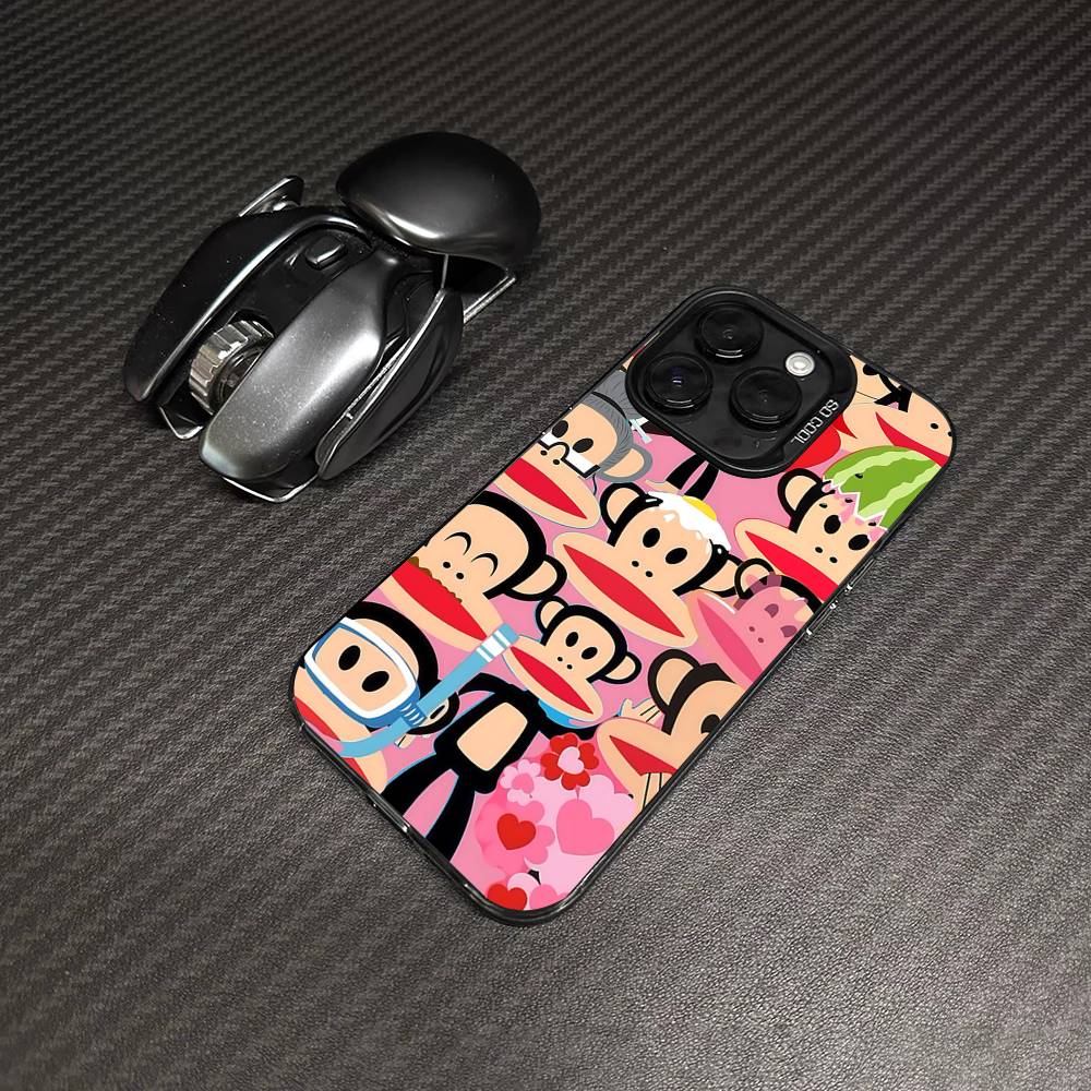 Знаменитый Роскошный Чехол Для Телефона P-Paul F-Frank Для IPhone 17 16 15 14 11 12 13 Pro Max Plus Pro Цветной Серебристый Чехол