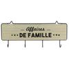 Les Trésors De Lily [Q8114] - Wooden Wall Hook 'Family Affairs' Beige Black (4 Hooks) - 41x13 Cm