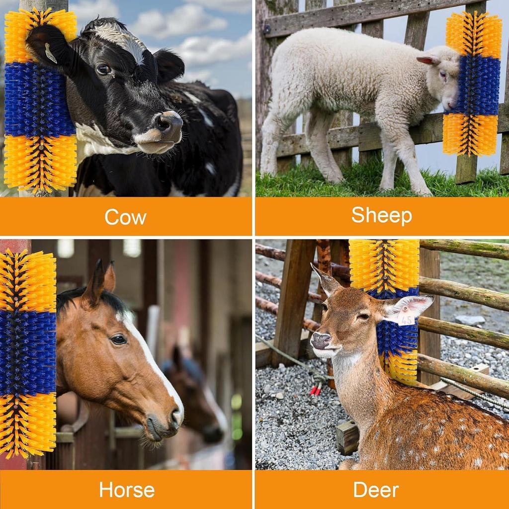 Массажная и чистящая щетка для скота (коровы и лошади)