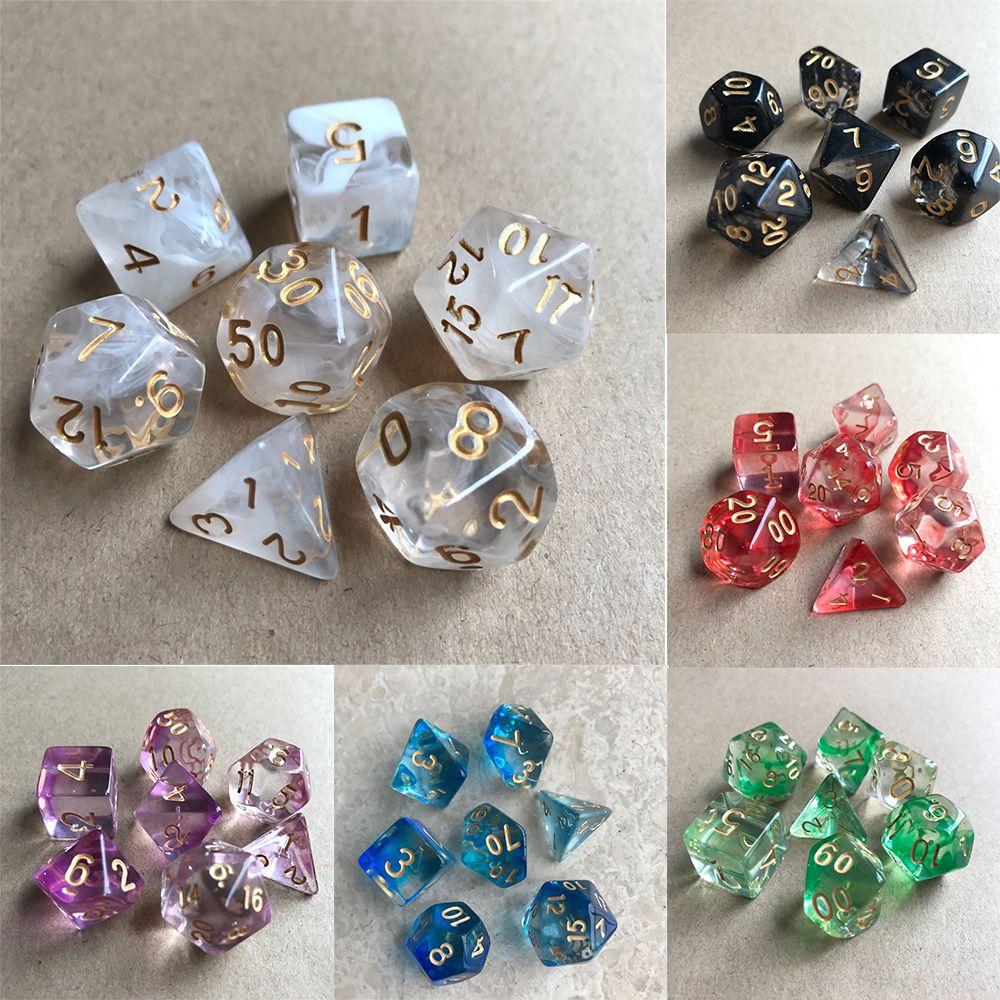 Многогранные Многоцветные Игровые Аксессуары Кубики Принадлежности для Вечеринок Досуг Развлечения Игрушки