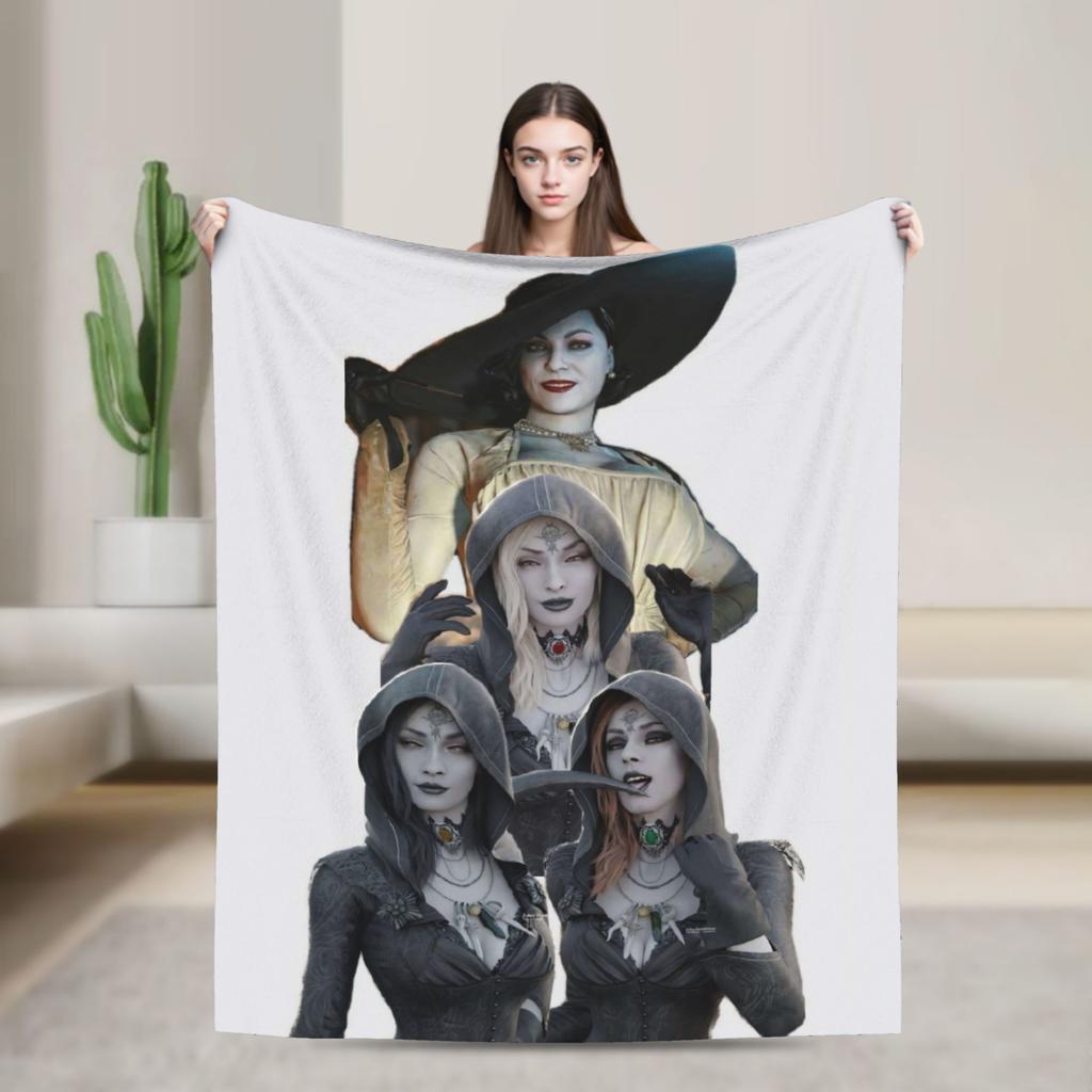Resident Evils Village Soft Blanket  Kids Plush Throw Blanket Print Couch Chair Flannel Bedspread Sofa Bed Cover