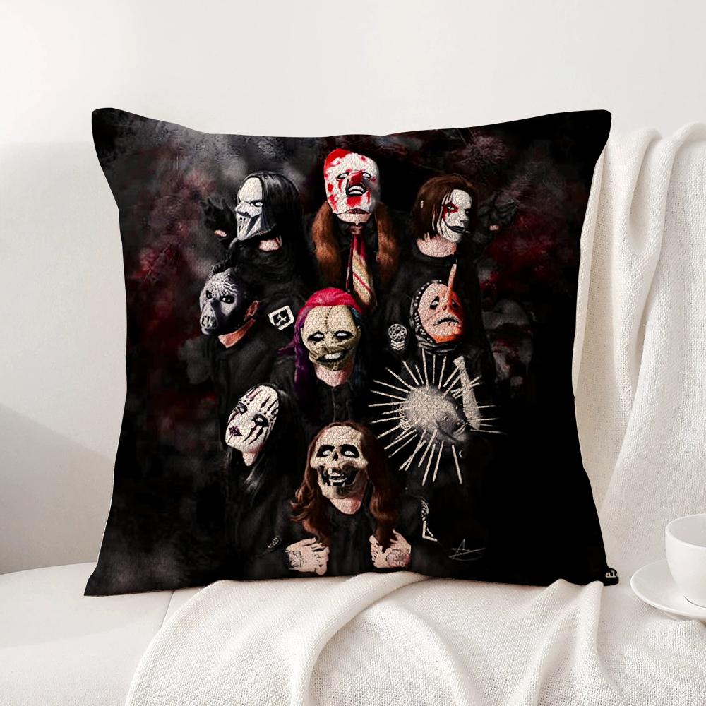 Полоса S-Slipknot Наволочка Летняя Прохлада Льняная Ткань Двусторонняя Печать Наволочка Диван Домашний Декор Подарок
