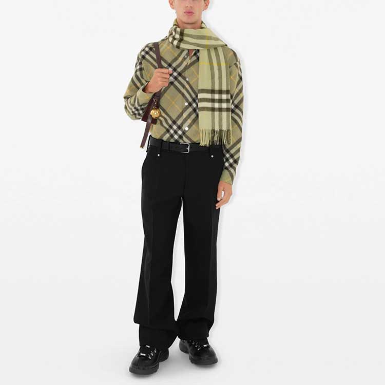 Burberry checked wool-blend shirt jacket 80764701
