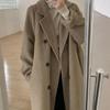 Mid-Length Woolen Outer Wear for Women Autumn Winter Elegant Loose Thickened Woolen Coat