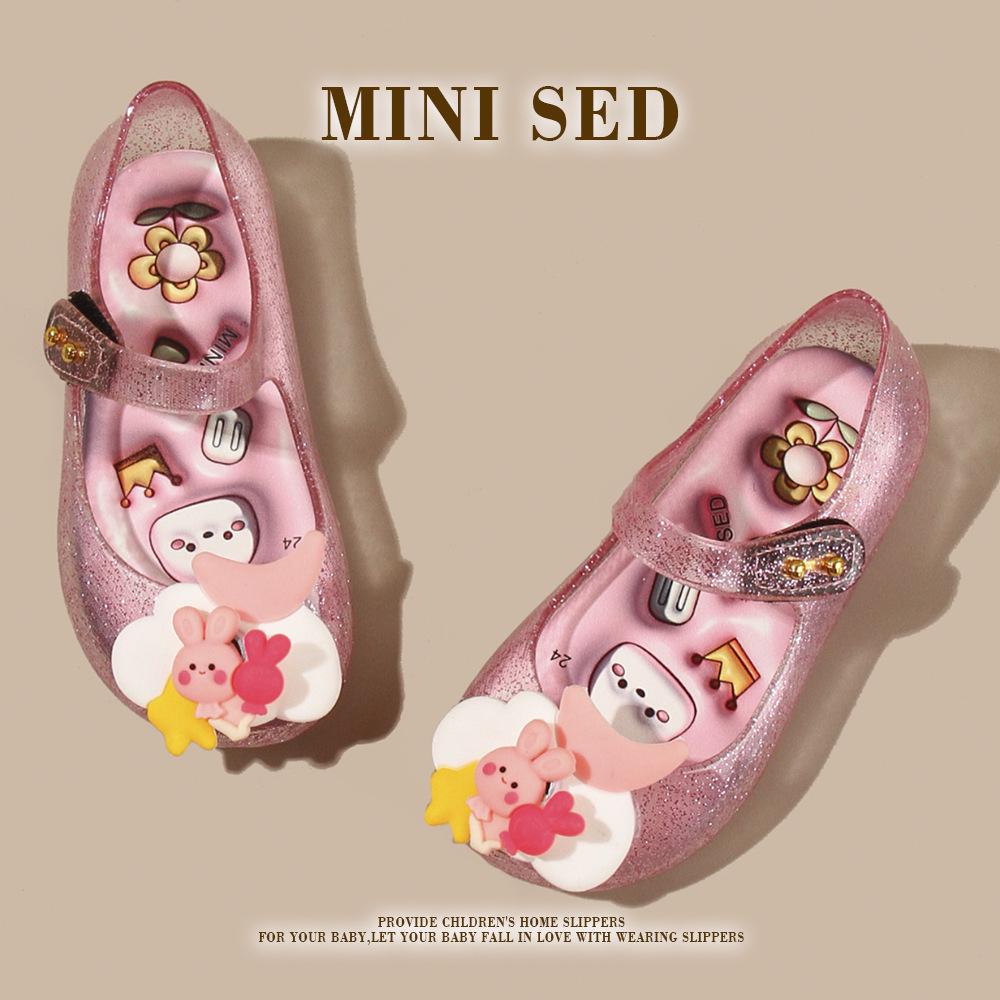 Девочковые хрустальные сандалии-пип-тоу принцессы