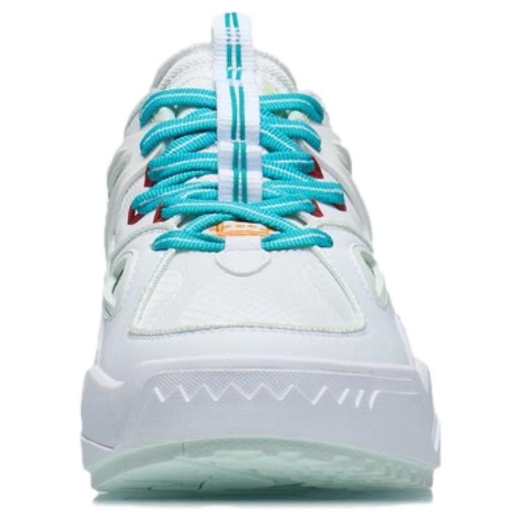 Li Ning CF Flash Star Comfortable Casual Shock Absorbing Lightweight Non-Slip Breathable Low-Top Sneakers Women Sneakers White Blue AGCR290-2