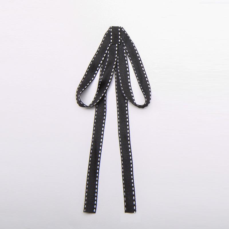 1 шт. Женская брошь-бантик ручной работы из ленты, черная, в британско-корейском стиле для рубашки с белым воротничком.