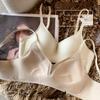 New Traceless Lingerie for Women with Small Breasts and A Thin Collection Bra Comfortable Jelly Strip Prevents Sagging and No Steel Ring On The Bra