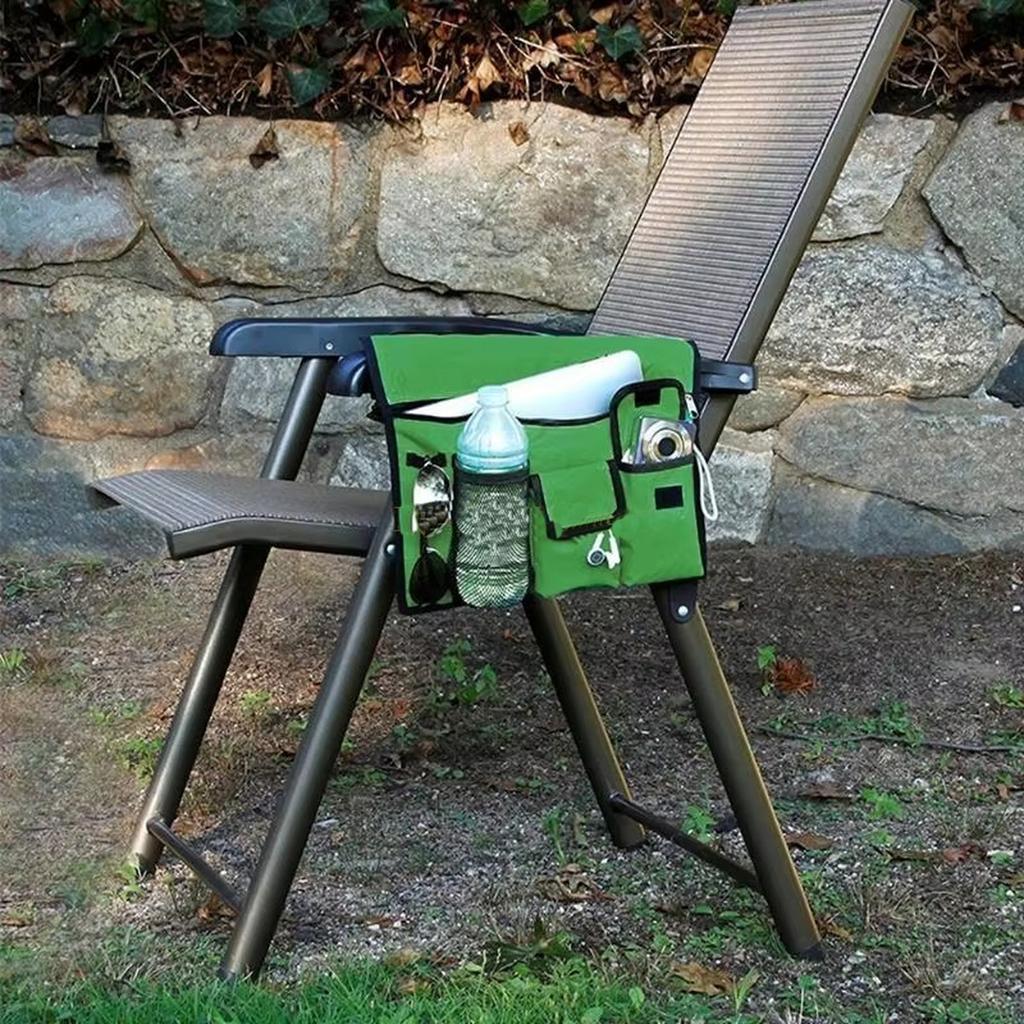 Beach Armrest Side Organizer Wearproof Multifunctional Easy To Clean 600D Oxford Cloth Beach Arm Chair Tote Bag for Travelling