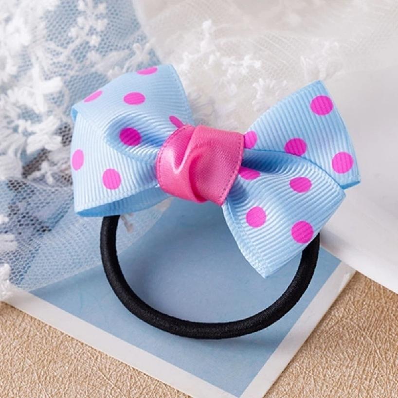 2026 Cute Children Headdress Girl Tie Hair Rope Headwear Bowknot Baby Hair Accessories Random Color