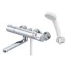 LIXIL Bathroom Faucet with Thermostat Full General Shower Bath Faucet Mixing Faucet INAX RBF-912 (Plated Handle/Eco Shower) [For Places]