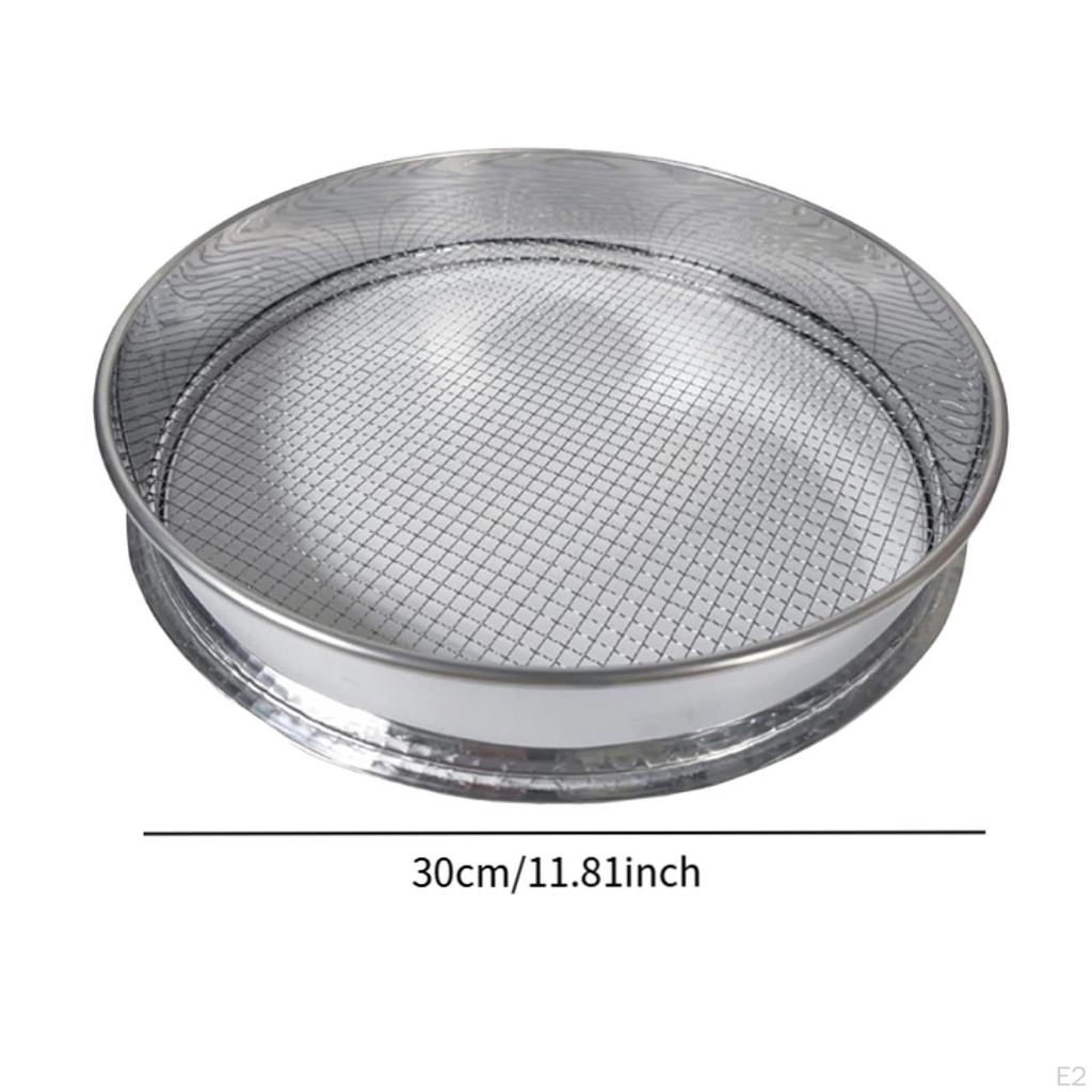 Soil Sieve Rock Sifter 11.81inch Multipurpose Gardening Garden Sifting Screen for Debris