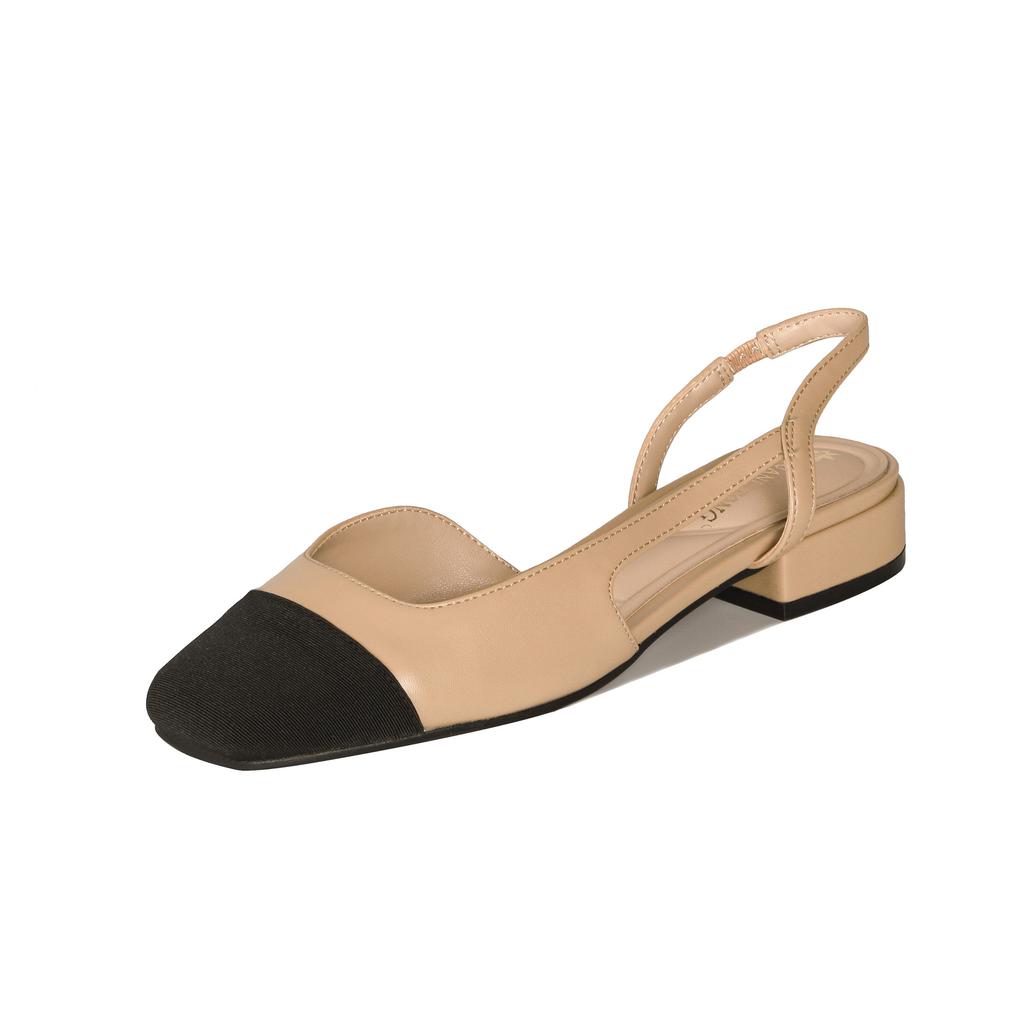 2025 Autumn New French Style Not Tired Feet Single Shoes Small Fragrant Style Color Matching Bag Head Sandals Women's Fashion Temperament Women's Sh