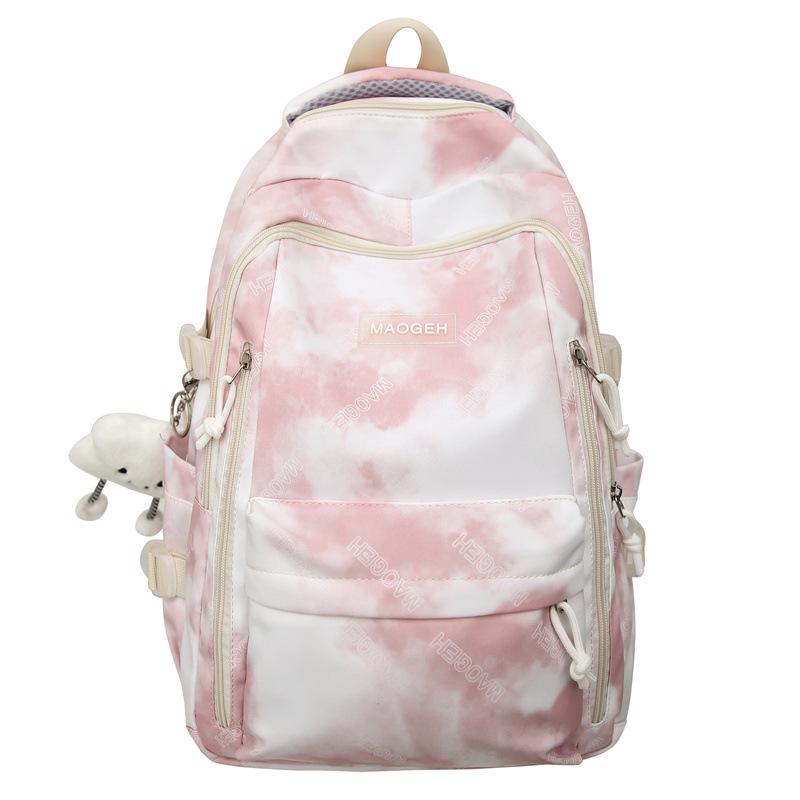 Рюкзак с принтом тай-дай для мальчиков и девочек, школьный рюкзак большой вместимости