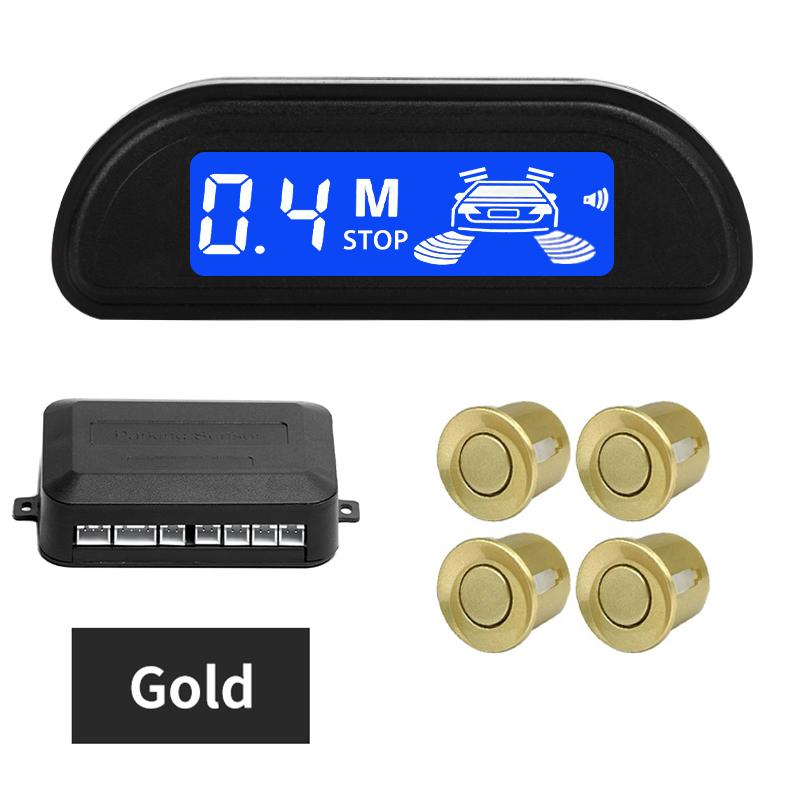 Датчик парковки для автомобиля с автоматическим парктроником, обратным светодиодным монитором, 4 датчика, 12 В, 8 цветов