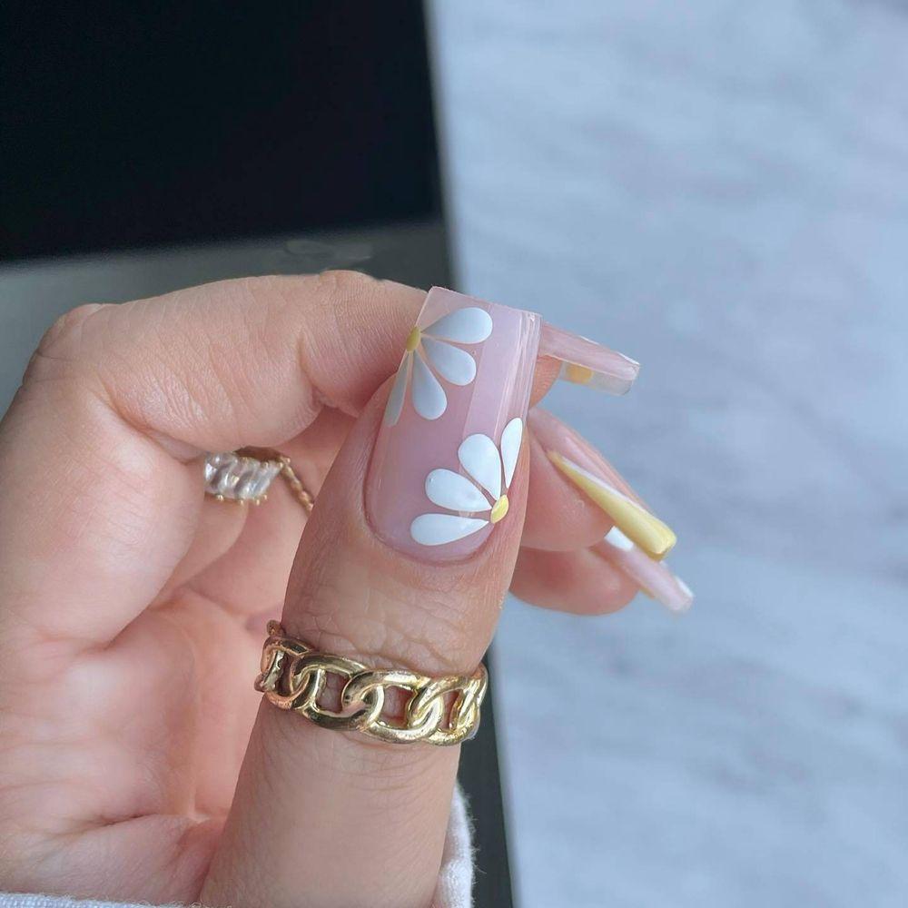 24pcs/Box French Manicure Tool Artificial Wearable Square Head False Nails Fake Nails Nail Tips