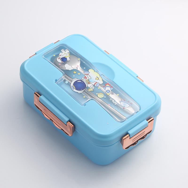 Милый мультяшный ланч-бокс для детей, девочек и взрослых, кавайный, герметичный, герметичный, с отсеком для бенто, контейнером для закусок с вилкой и ложкой