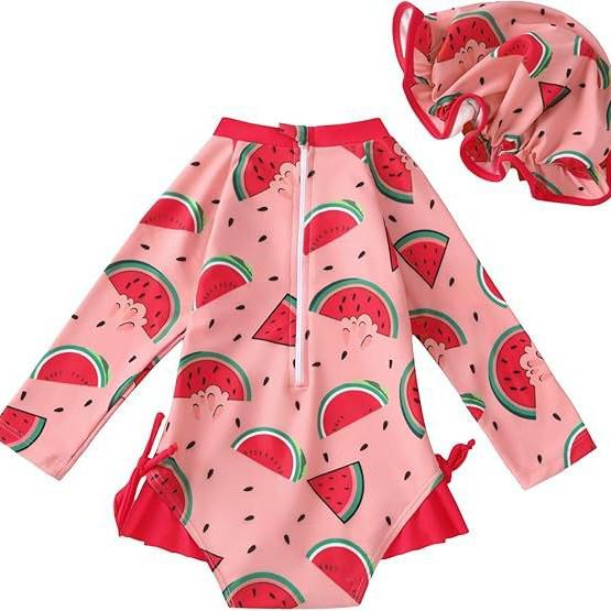 Детский цельный купальник с длинным рукавом - Стиль принцессы