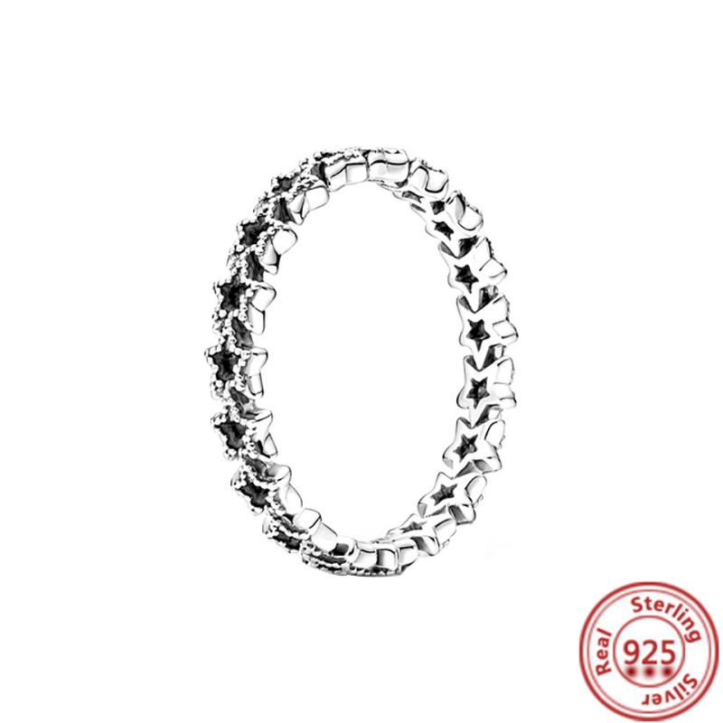 Real 100% 925 Sterling Silver Crown Heart Flower Wing Zircon Sparkling CZ Pantaro Rings For Women Fine Jewelry Anniversary Gifts