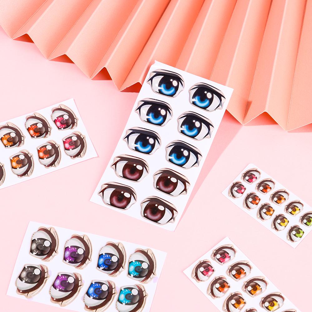 Бумажные чипсы для глаз Мультяшные глаза Наклейки Орган лица Пастер Аниме Фигурка Кукла