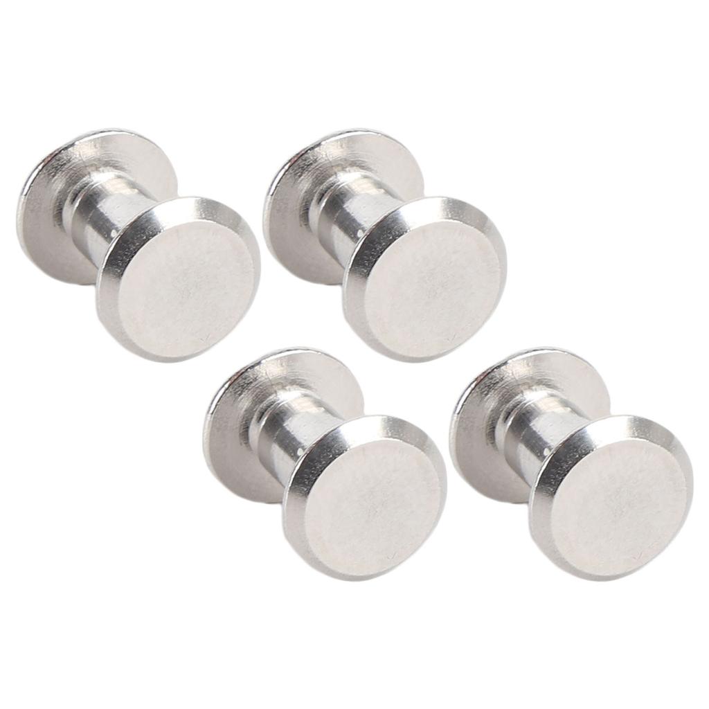 50 Sets Rivets Screws Kit M4 Stainless Steel Flat Round Fence Cleat Nuts for Leather Craft and