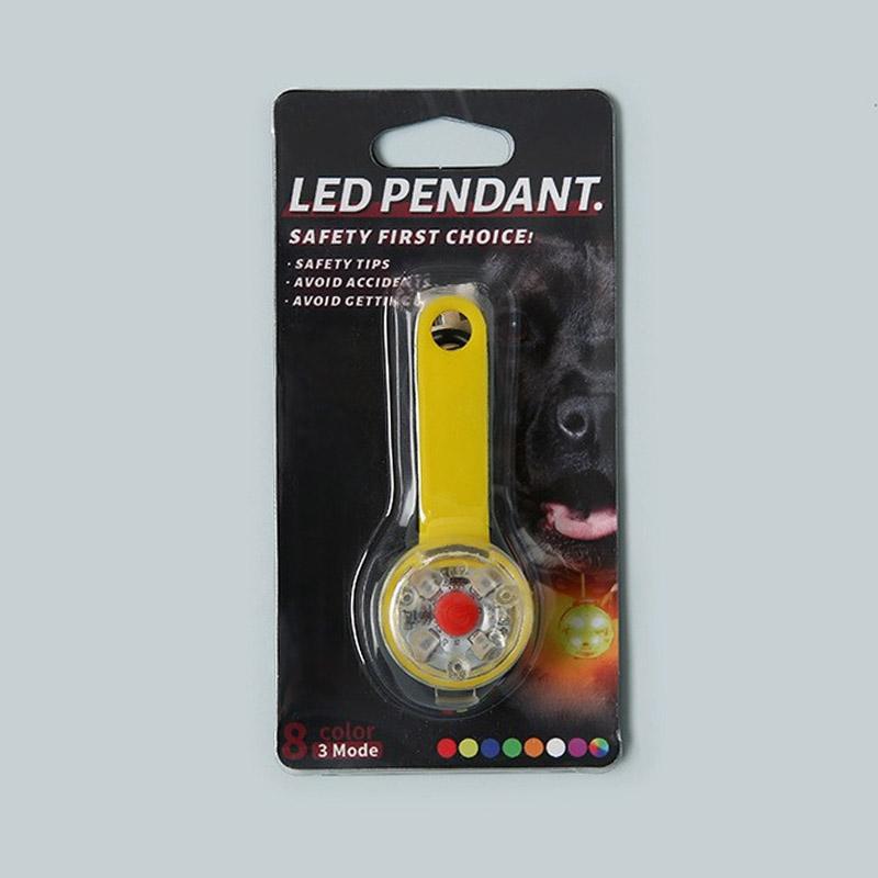 LED Pet Tracking Luminous Pendant Ligh Dogs Collars Dog Wear with Anti-Theft Strobe & Waterproof Design, Safety for Night Walks
