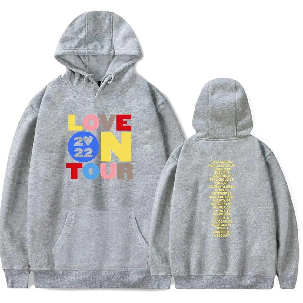 Толстовка с капюшоном Love On Tour Itin Merch, унисекс/женский пуловер в стиле хип-хоп, свитер с длинными рукавами и капюшоном, унисекс
