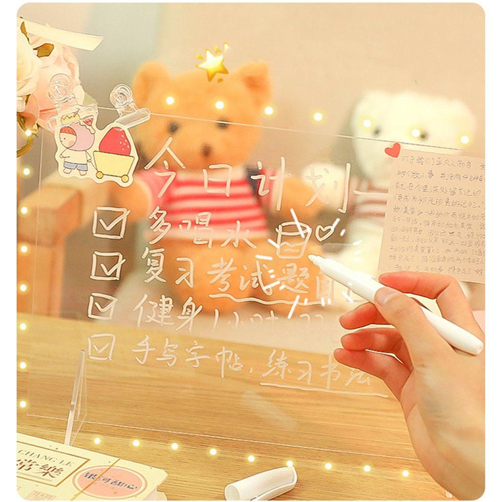 Decorate Message Boar Clear Note Writing Whiteboard Pen Acrylic Message Board