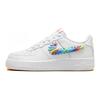Детские кроссовки Air Force 1 Low GS Rainbow Lace Swoosh белые многоцветные терра-румяна FQ4948-100