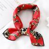 2021 Small Size Women Scarf Fashion Print Silk Scarves Square Neck Office Satin Handkerchief Bandana Foulard