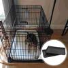 Black Rabbit Cage Manure Tray Dog Crate Replacement Pan  For Rabbits/Cats/Dogs/Hamster