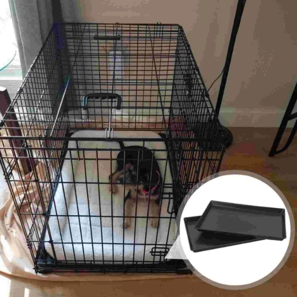 Black Rabbit Cage Manure Tray Dog Crate Replacement Pan  For Rabbits/Cats/Dogs/Hamster
