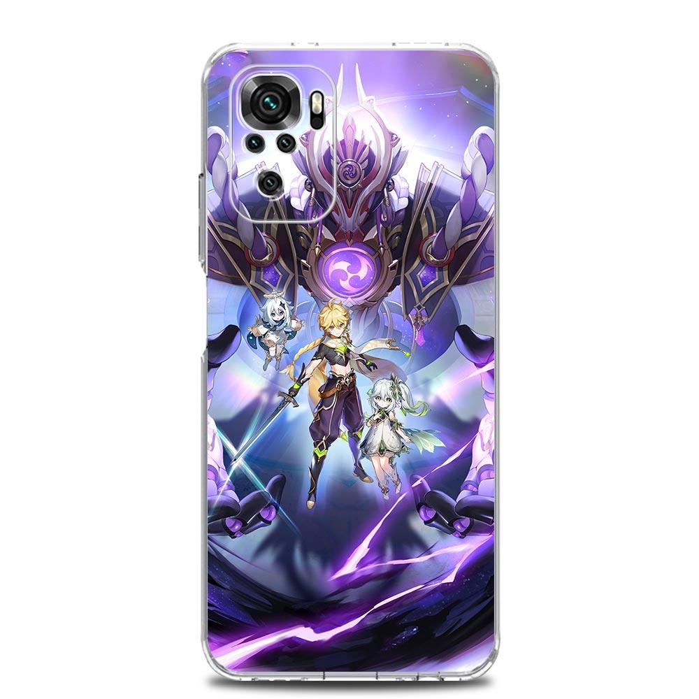 Чехол для телефона Genshin Impact с пейзажем для Xiaomi Redmi Note 13 12 5G 9S 9 8 10 11 Pro Plus 4G 9T 13C 12C10C 9C 9A 7, прозрачный чехол