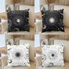 Tarot Card Sun Moon Star Black and White Pillowcase Mysterious Divination Decoration Sofa Chair Home  Cushion Cover