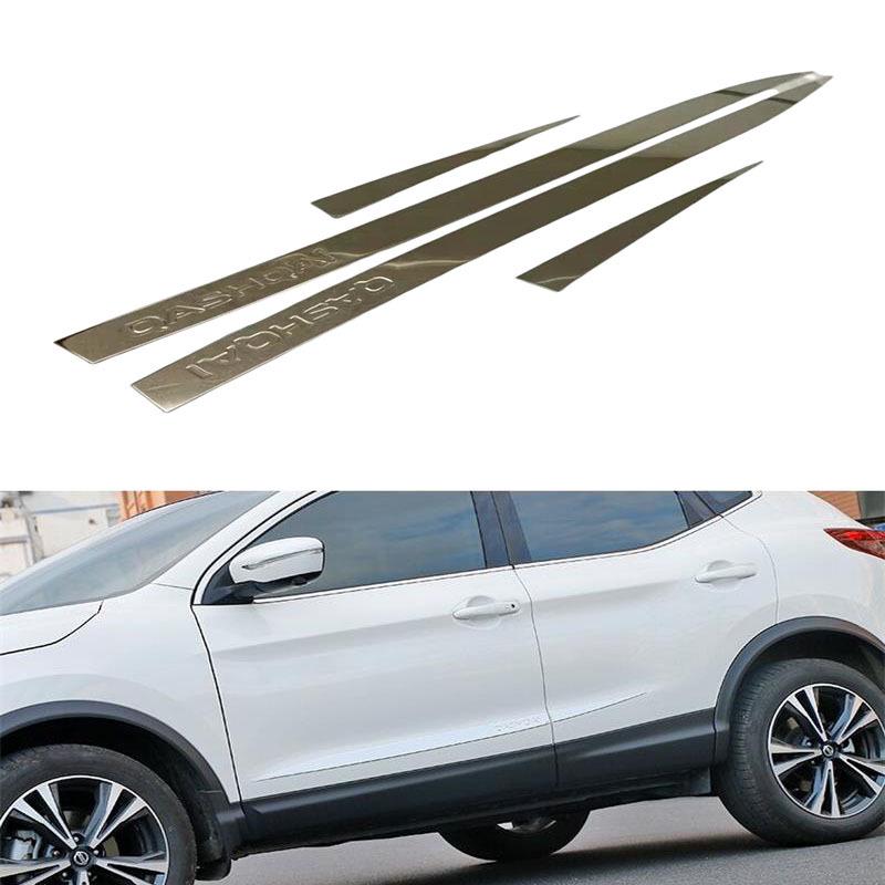 Stainless Steel Trim & Anti-Collision Strips for 2016-2022 Nissan Qashqai.