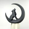 3D-печатный волк и луна, высокая эстетика, креативный декор для стола, мини-скульптура для рабочего стола в офисе, современный настольный орнамент для дома, подарок