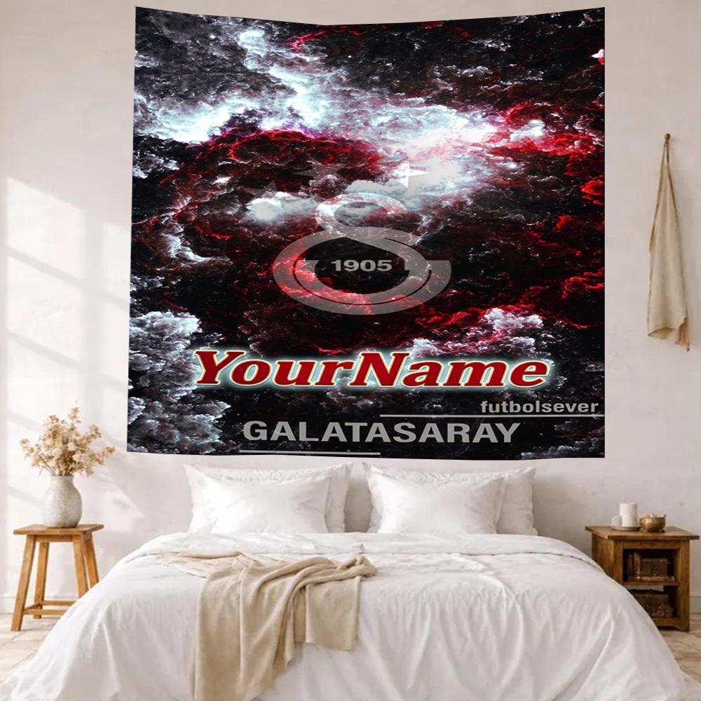 Galatasaray Custom Your Name Wall Decor Tapestry Art For Pet Memorial Birthdaywedding Party Backdrop Family Gift