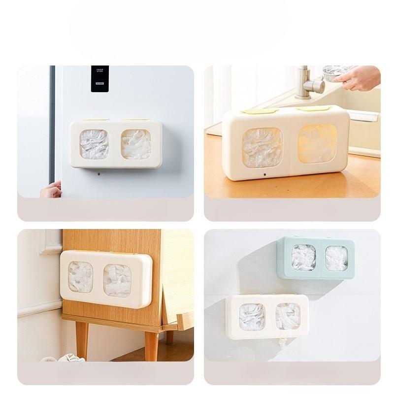 Настенный ящик для хранения, Кухонная пищевая пленка, Настенное хранение, Силиконовый водонепроницаемый, Пыленепроницаемый, Прозрачный и видимый ящик для хранения